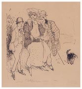 The Chaperone, drawing by Jules Pascin 1908